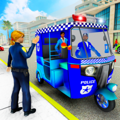 Police Auto Rickshaw Game 2020